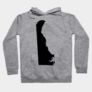 Delaware map in black Hoodie